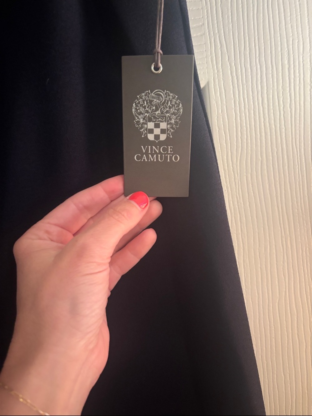 Sleeveless Ruffle-Neck Navy Dress - Picture 3 of 4